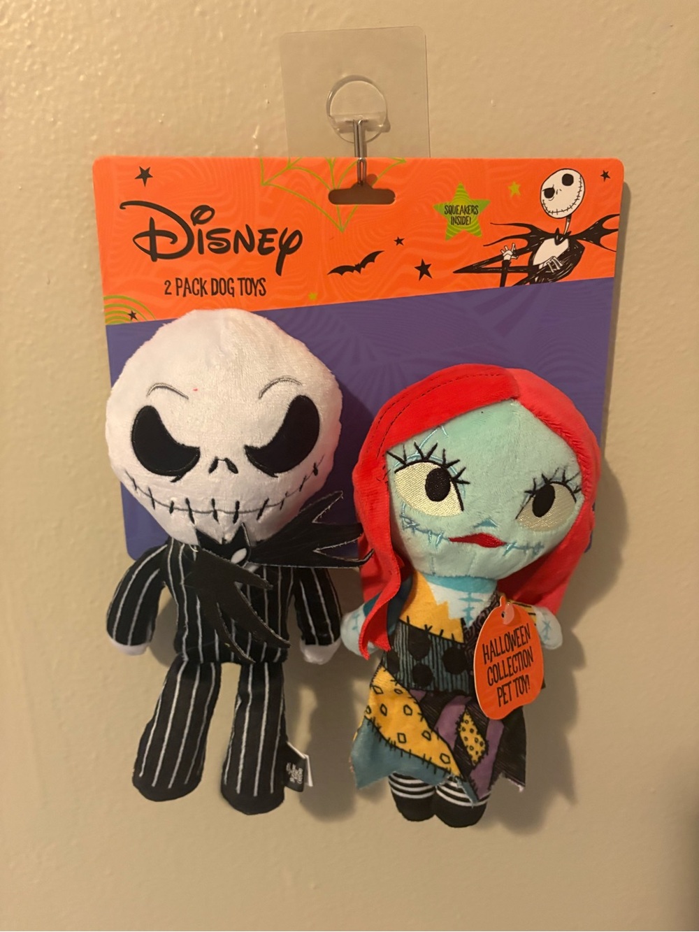 NWT Disney The Nightmare Before Christmas 2-Pack Plush Dog Toys